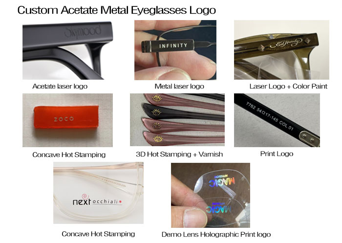 Custom Acetate Metal Eyeglasses Logo