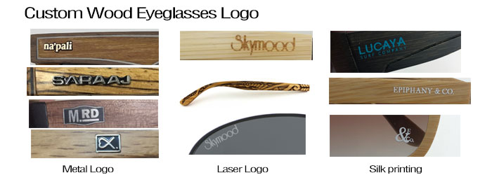 Custom Wood Eyeglasses Logo