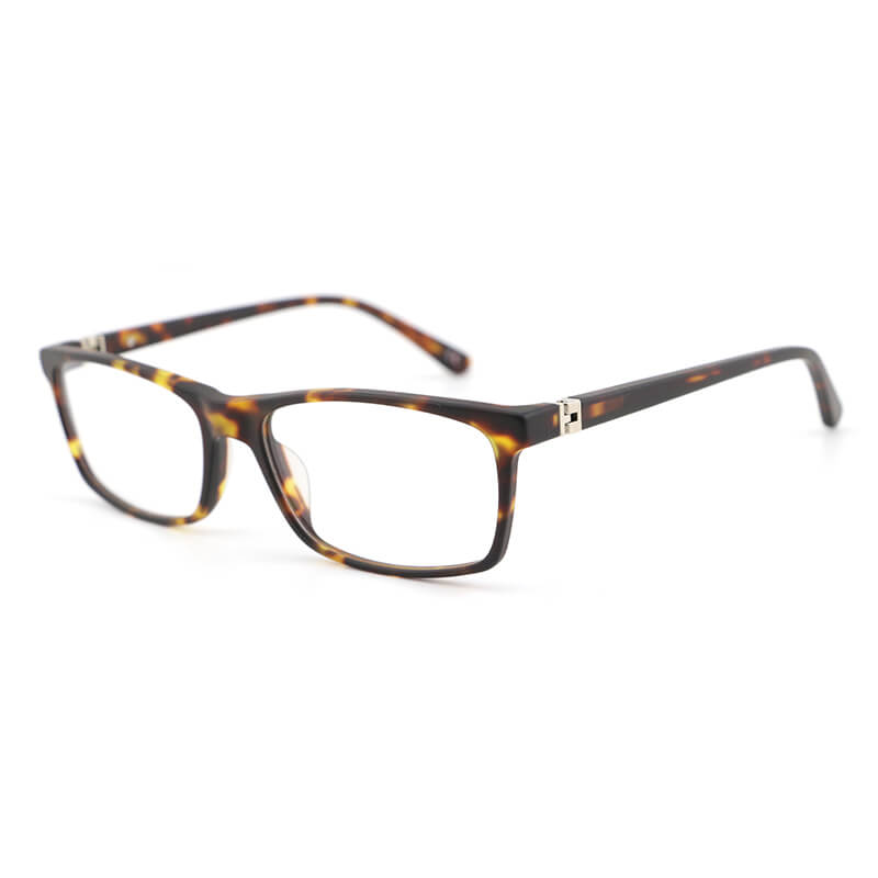 Vintage style optical glasses frame tortoise square acetate rectangle women men eyeglasses