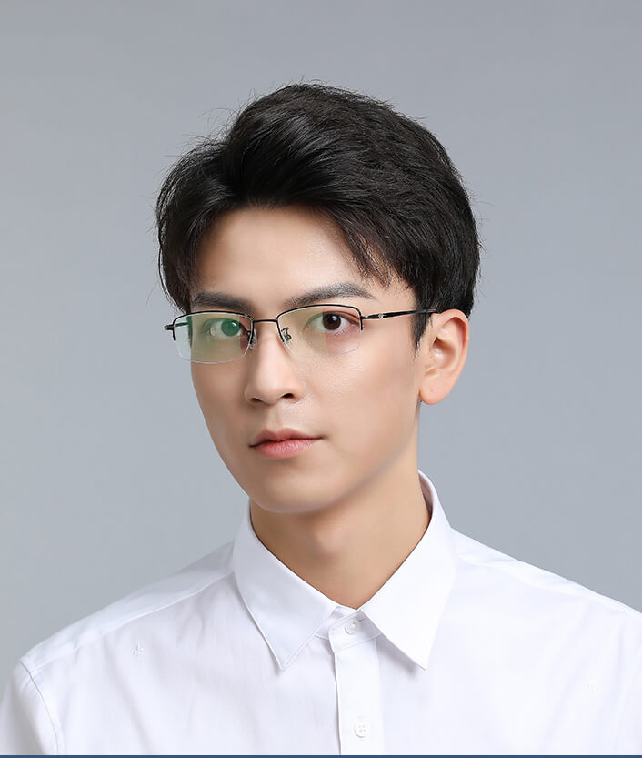 designer semi rimless eyeglass frames