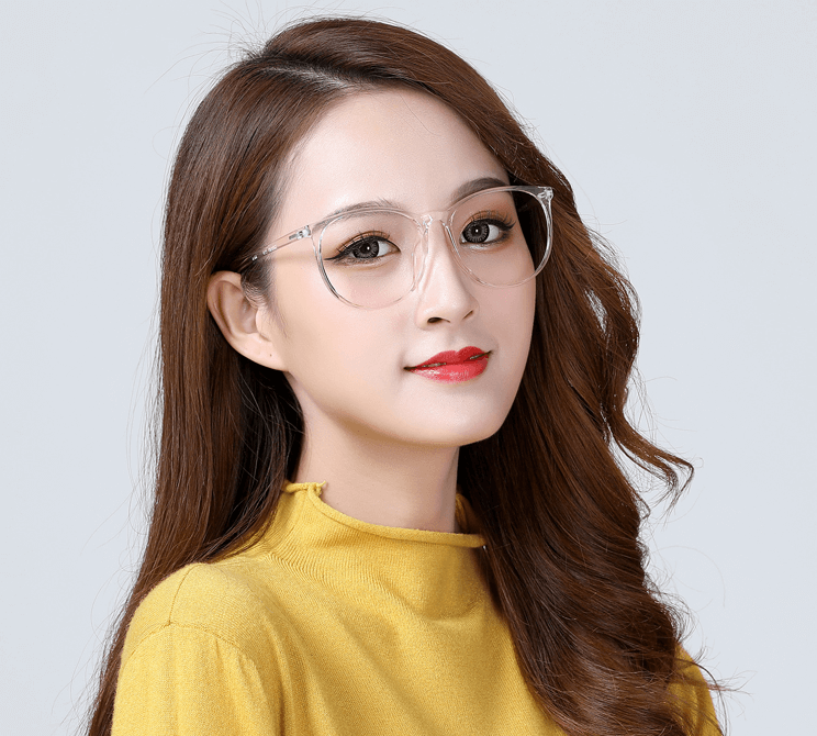 transparent square oversized eyeglasses