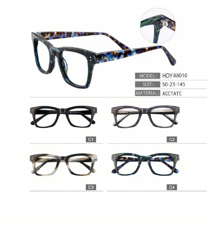 Fancy black thick frame women men rectangle tortoise acetate eyeglasses glasses frame